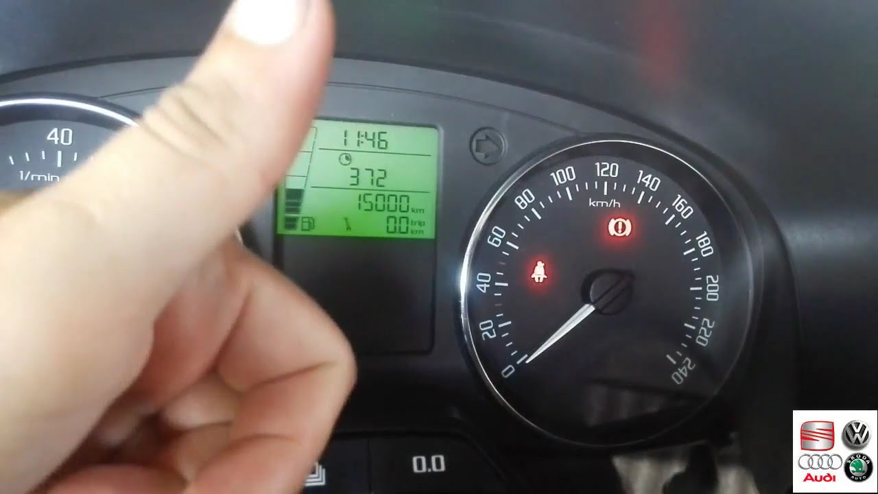 How To Reset Oil Interval Service Como Reiniciar Service Check Skoda Fabia Full Video Youtube