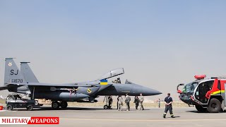 Ukrainian F15 pilot Emergency Takeoff at Starokostiantyniv Air Base