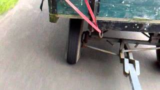 Nuffield 342 3DL  on the road towing heavy load