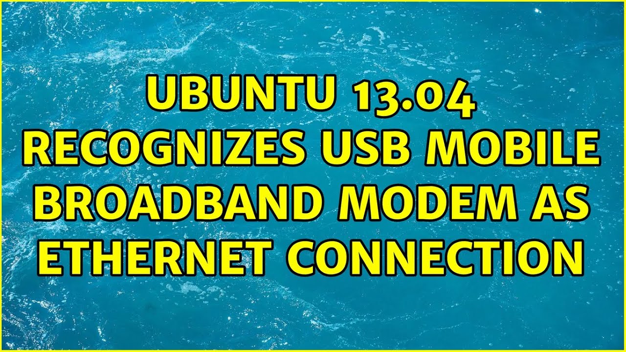 Ubuntu 13.04 recognizes usb mobile broadband modem as
