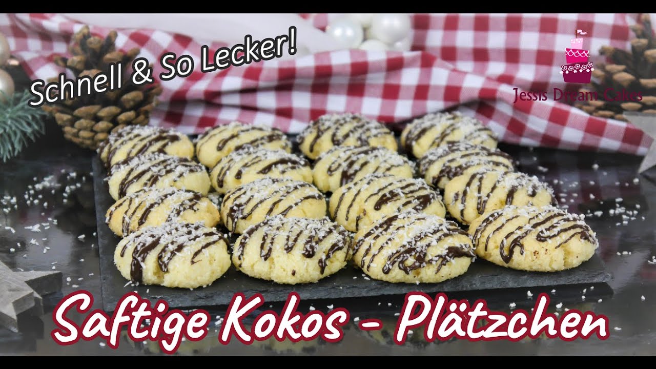 Saftige Kokos-Plätzchen🤤/Einfache &amp; Schnelle Weihnachtsplätzchen mit ...