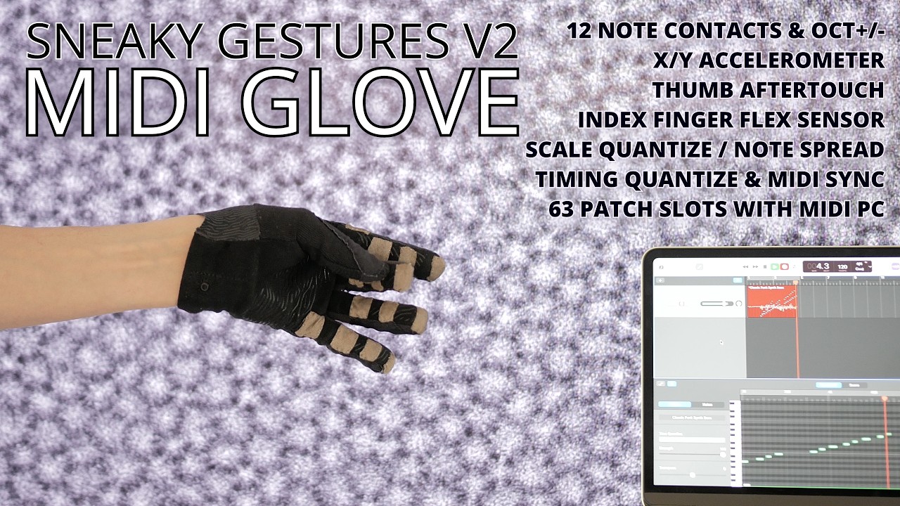 Sneaky Gestures V2 — Bluetooth Gestural MIDI Glove