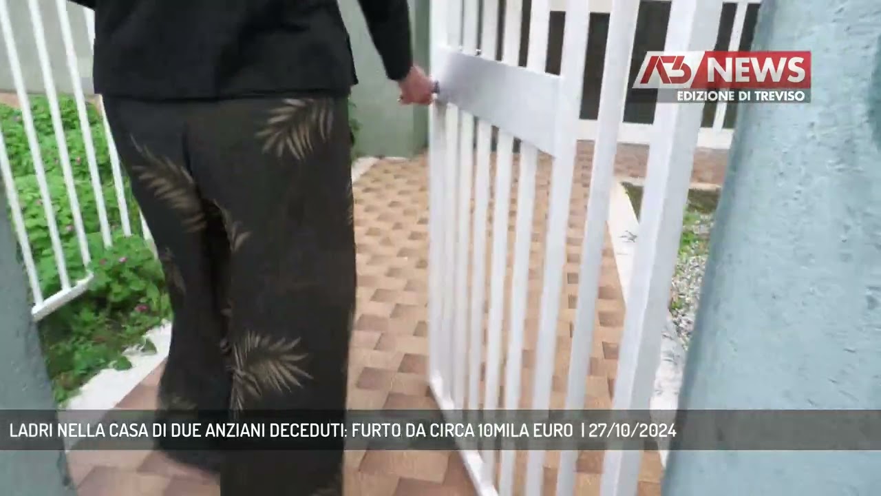 LADRI NELLA CASA DI DUE ANZIANI DECEDUTI: FURTO DA CIRCA 10MILA EURO  | 27/10/2024