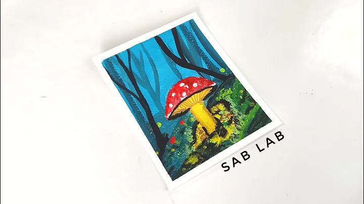 How to paint Mushroom | Gouache Painting | Step By Step Tutorial