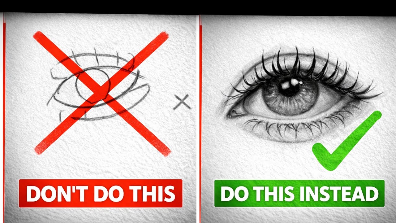 Stop 🛑 making this mistake ❌ @relastic eyes drawing ll Simple Eye Drawing 👀 @drawithsushma