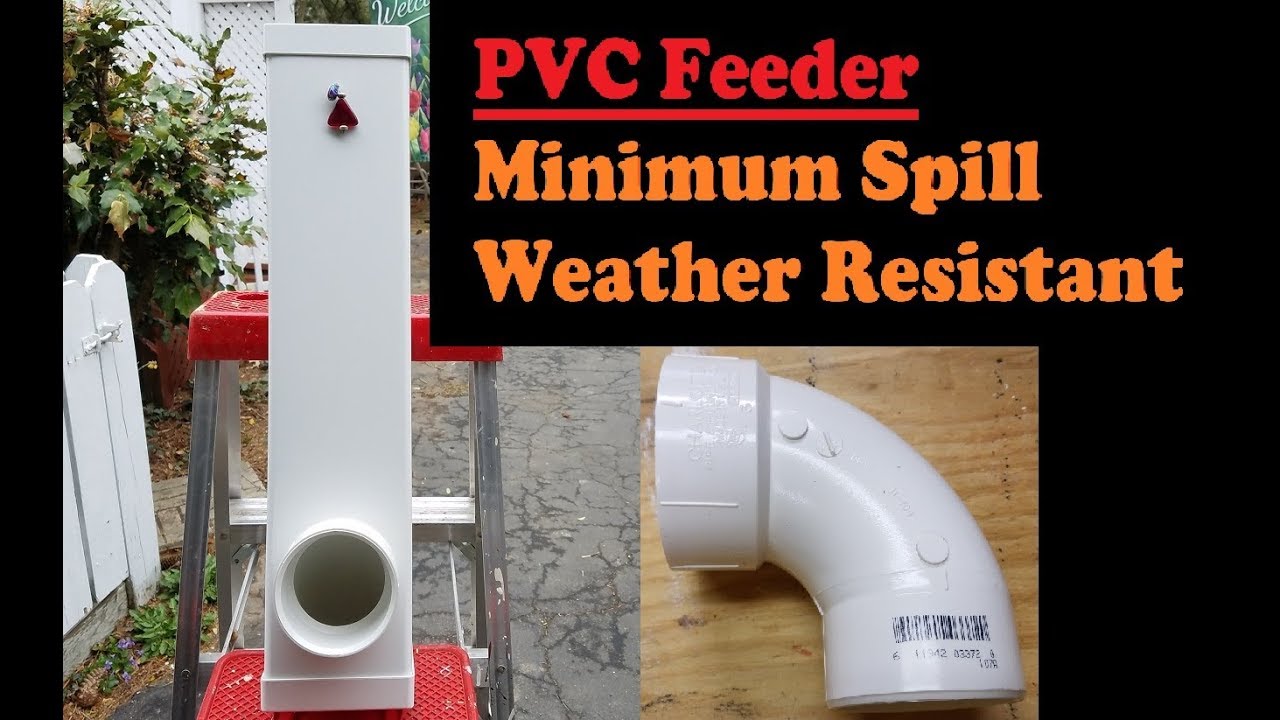 Minimum Spill Chicken Pvc Feeder Youtube