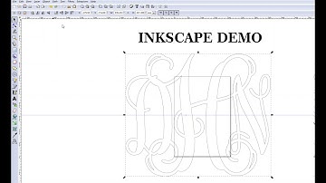 Inkscape Demo Joining 3 part Swirl Monogram