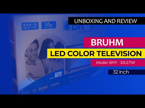 Bruhm Led BFP - 32LETW  Unboxing and review Color Television model