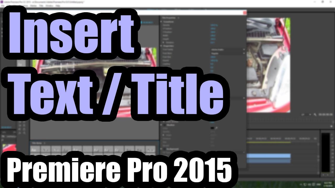 how to insert text in premiere