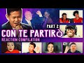 "CON TE PARTIRÒ" MARCELITO POMOY | AGT Champions | Reaction Compilation Part 2