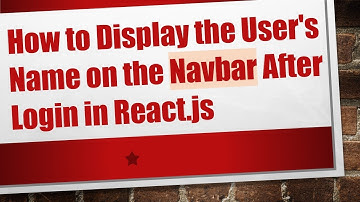 How to Display the User