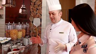 Rixos Khadisha Shymkent. Kazakhasia Restaurant open kitchen