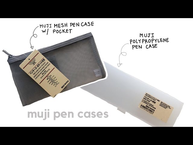 MUJI PEN CASE COMPARISON // Polypropylene (Large) vs. Mesh Pen Case with  Pocket - YouTube