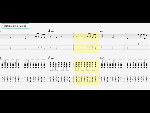 Hotline Bling - Drake (guitar tutorial) 