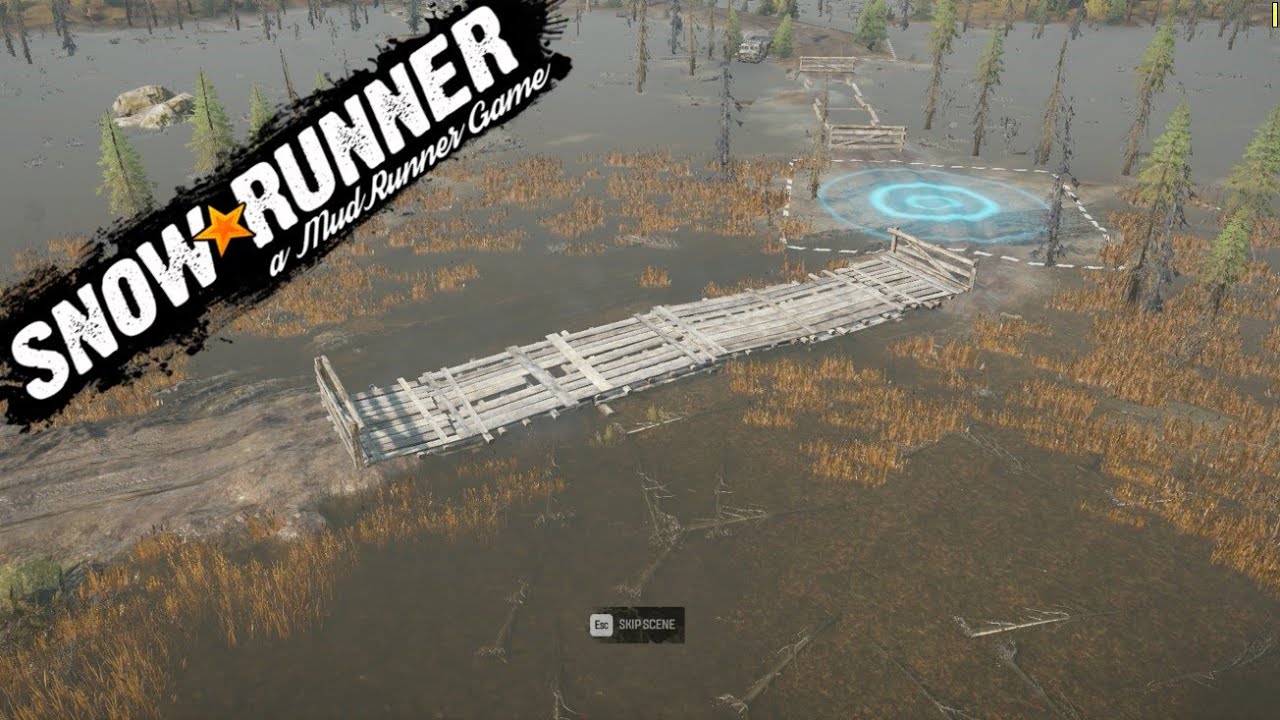 SnowRunner Task 38 Hunter Bob`s Bridge Michigan Island Lake