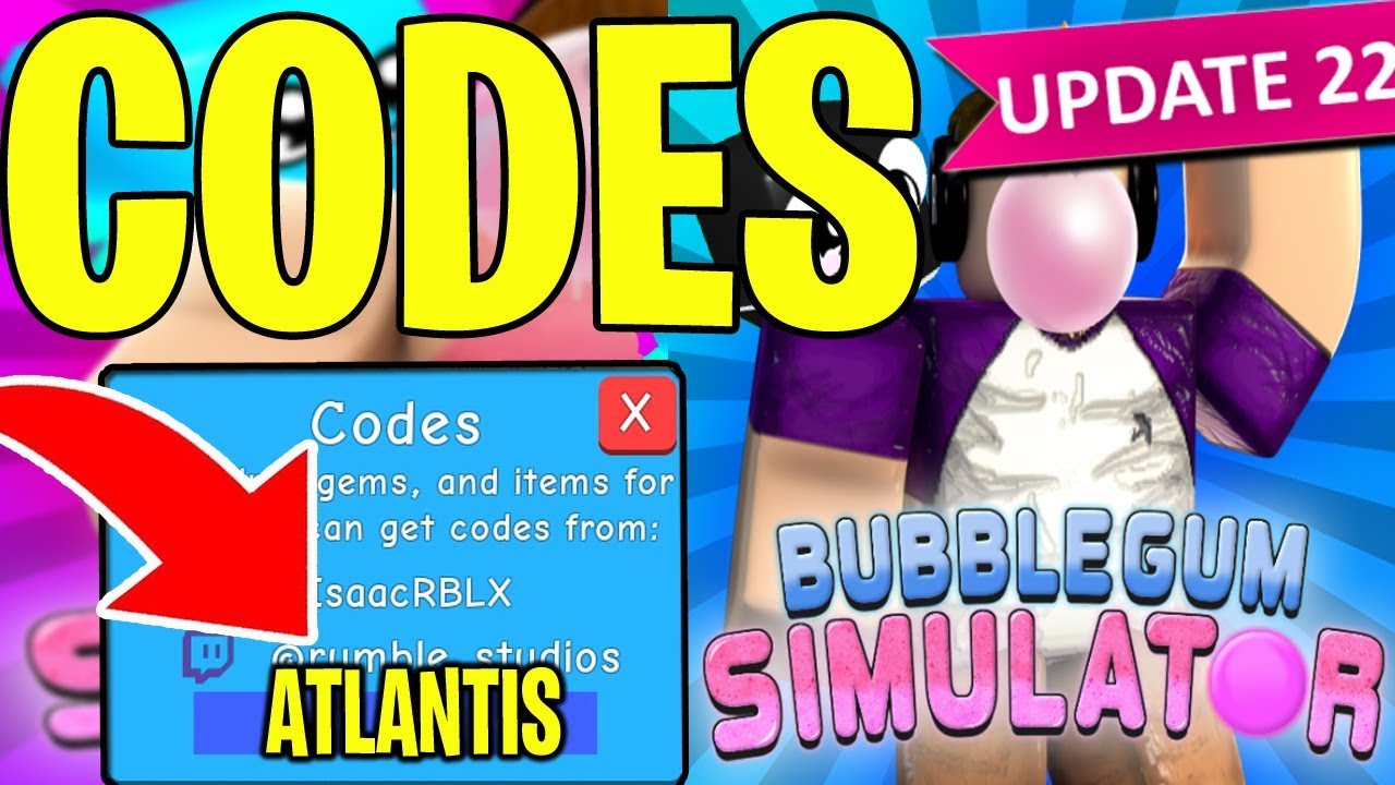 New Bubble Gum Simulator Codes Atlantis Update 22 New Pets