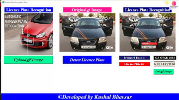 Number Plate Recognition GUI System using Python and OpenCV