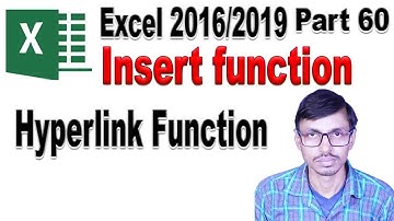 Excel 2019/2016 Part 60 I hyperlink formula || Hyperlink in excel in hindi || hyperlink formula