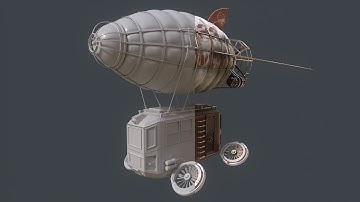 Substance Painter - Steampunk Airship