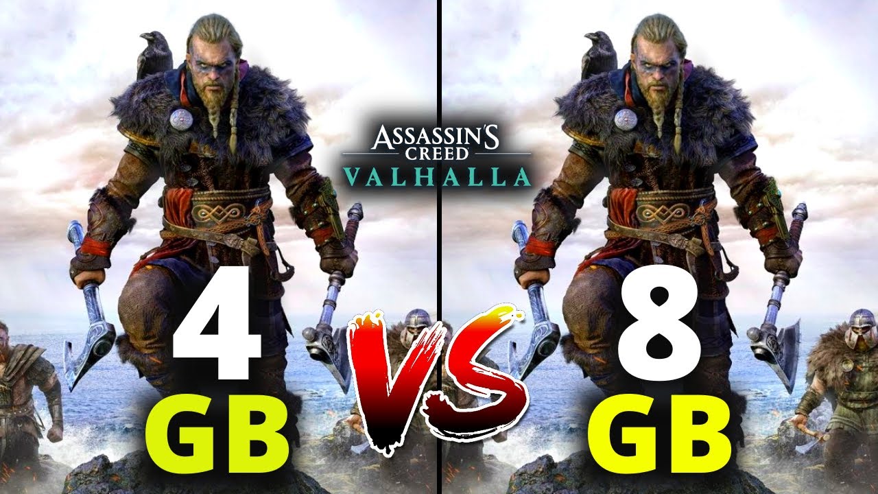 4gb vs 8gb Ram Test | Assassin's Creed Valhalla