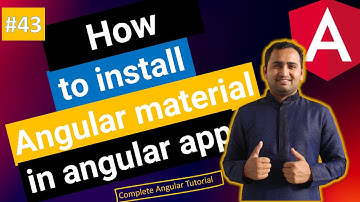 How to install angular material in angular application | Angular Tutorial