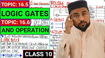 Topic: 16.5 Logic Gates🔥| AND OPERATION Class 10❤️ | Ch#16 Basic Electronics | lecture-5