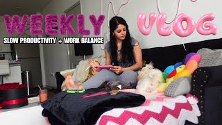 weekly vlog living alone | getting work done + healthy habits + new puppy?