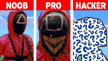 NOOB VS PRO VS HACKER Minecraft Pixel art✨Squid Game × Venom