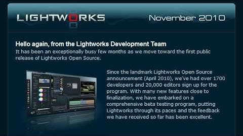 Lightworks introduction and system requirements