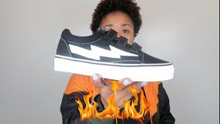 revenge x storm low top velcro black