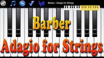 Barber - Adagio for Strings - How to Play Piano Melody