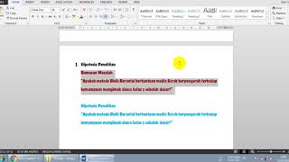 Proposal Skripsi - Menuliskan Hipotesis Penelitian Proposal Skripsi - Menuliskan Hipotesis Penelitian