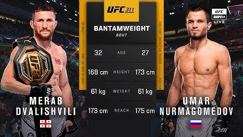 Ufc 311🚨: მერაბ დვალიშვილი vs უმარ ნურმაგომედოვი | სრული ბრძოლა