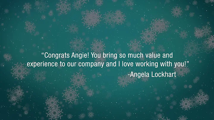 Angie Gibson - 10 Years of Service