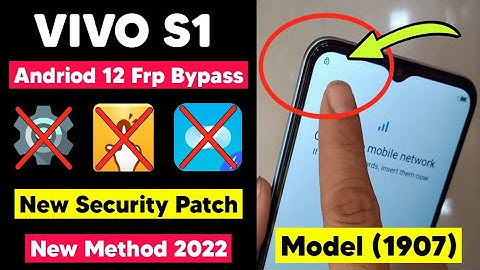 Vivo S1 (1907) Android 12 Frp Bypass New Method | S1 Pro Google Account Remove New Solution 2022