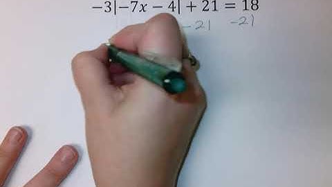 Solving Absolute Value equations part 2