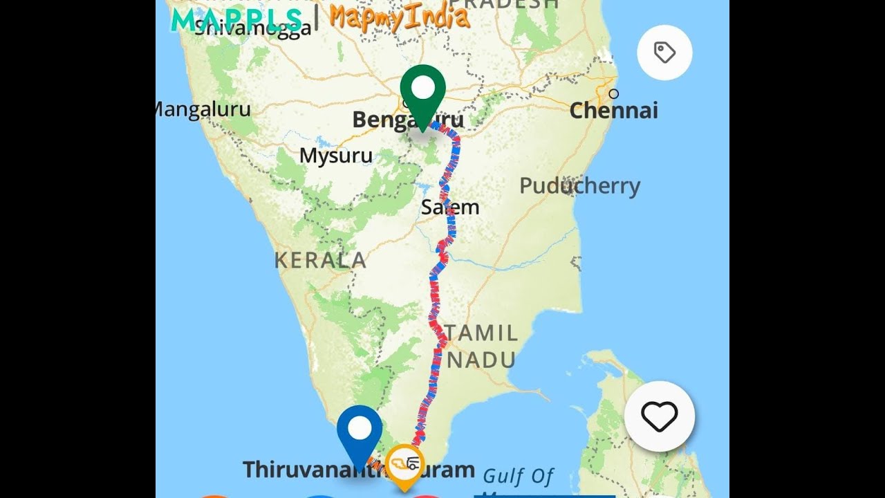 bangalore to trivandrum road trip by car