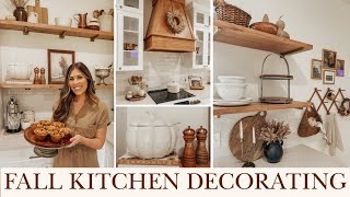 FALL KITCHEN DECORATING IDEAS 2023 | bake pumpkin chocolate chip muffins with me