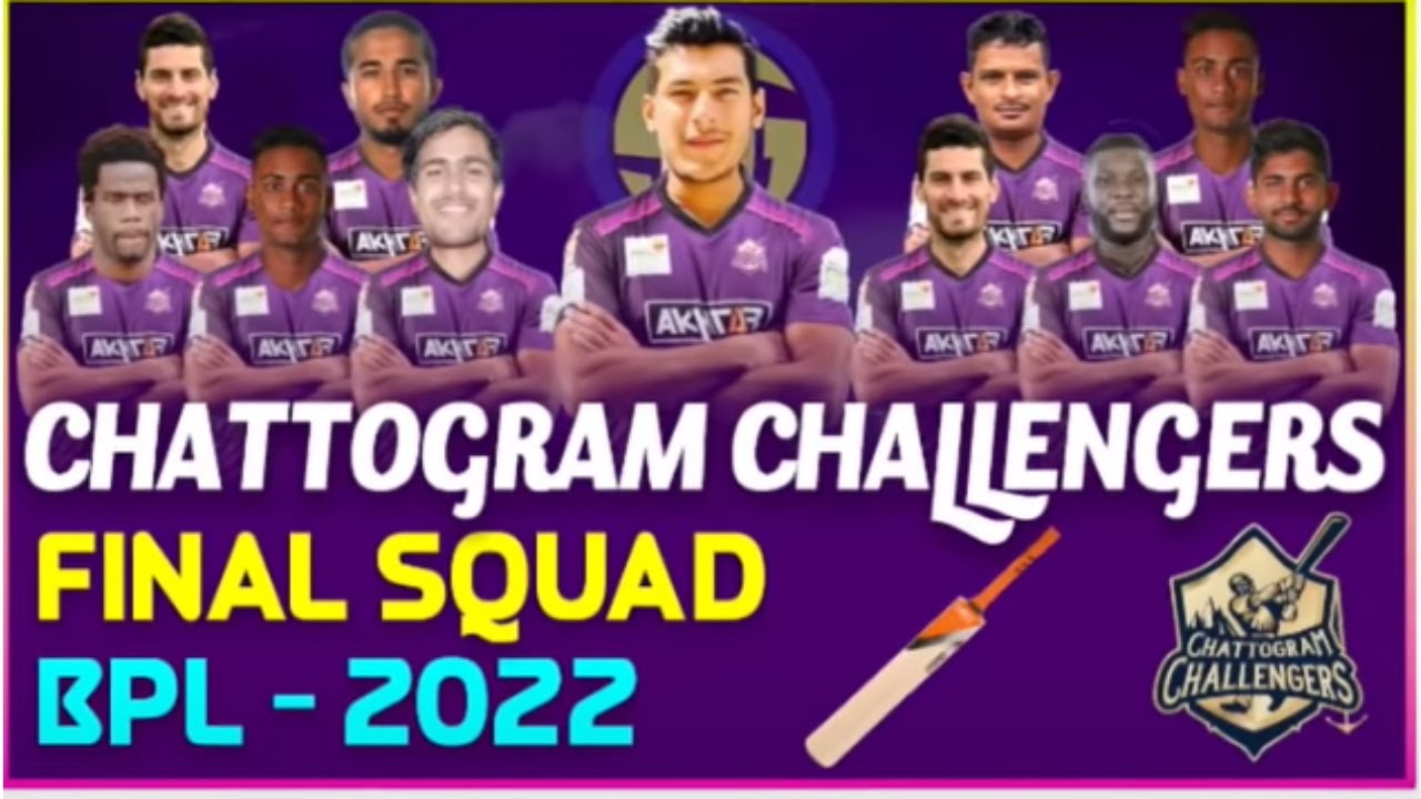 BPL 2022 - Chattogram Challengers Team Final Squad I Chattogram Challengers Final Squad BPL 2022 I