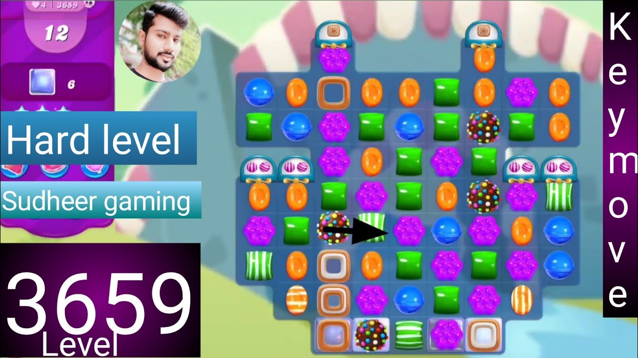 Candy crush saga level 3659  No boosters  Hard level  Candy crush 3659 help  Sudheer Gaming