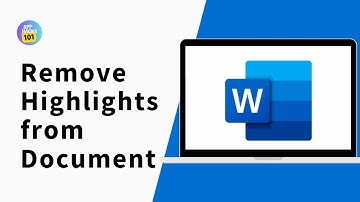 How to select and remove all highlights in a Word document
