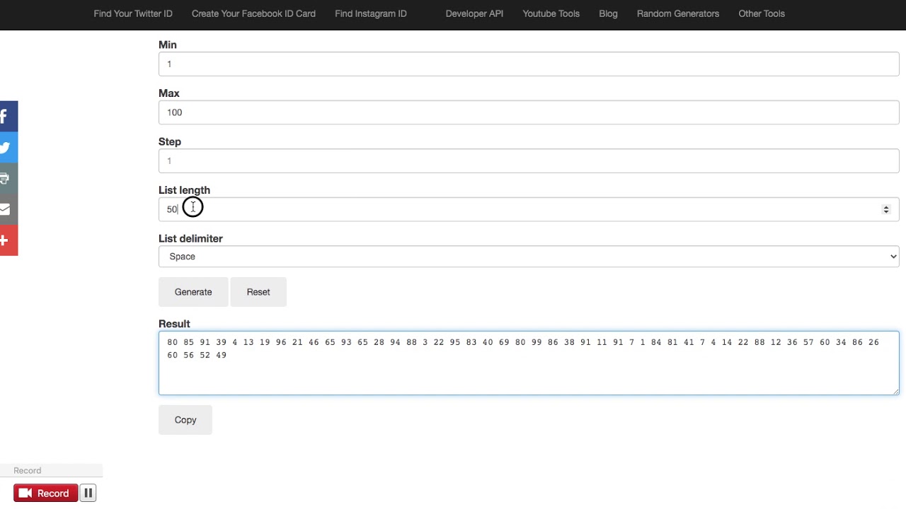 random sequence generator