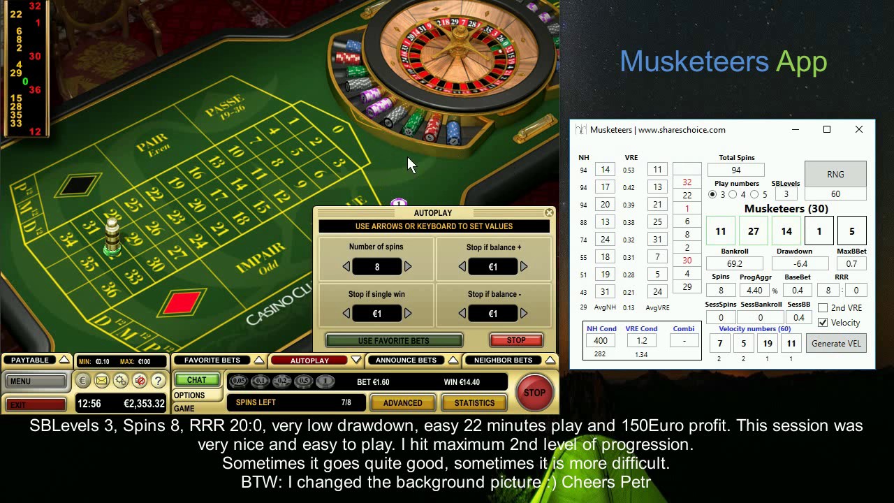 LIVE RNG roulette session 5 with Musketeers App, changed settings, RRR