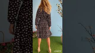 Polka Dot Dress black