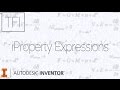 Iproperty expressions for beginners  autodesk inventor