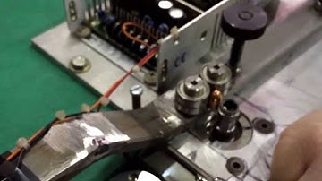 Cannelure machine in action with 9 mm 115 grain fmj.