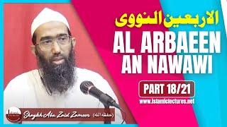 Al-Arbaeen An Nawawi | Part 18/21 | Shaykh Abu Zaid Zameer حفظه الله