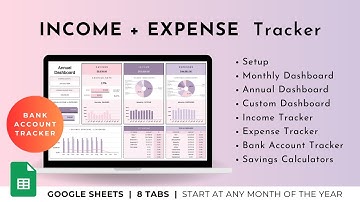 Video Tutorial - Income and Expense Tracker - Google Sheets Template