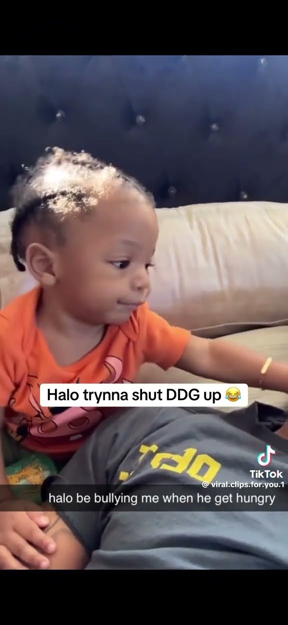Halo is fed up with DDG #hoodnews #halo #ddg #omg #funny #baby #father
