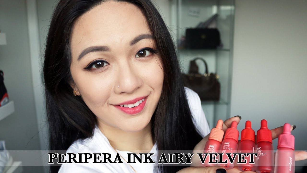 19s S 잉크 더 에어리 벨벳 Ad Peripera Ink The Airy Velvet Ad 6 10 Full Swatches Review Comparison Youtube